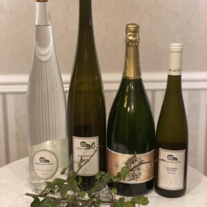 Magnumflaschen unserer Brände, Weine, Sekt und 0,75 l Flasche zum Vergleich